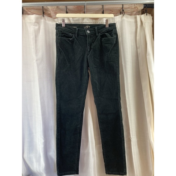 Ann Taylor Loft Pants Womens Size‎ 6 Black Modern Skinny Corduroy 30x29 - Picture 1 of 7